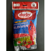 Derby Lateks 10  Beden Bulaşık Eldiveni Çift - 1