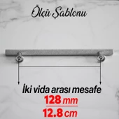 Doruk Kulp 128 mm Krom Renk Mobilya Mutfak Çekmece Dolabı Dolap Kulpları Kapak Kulpu Kulbu Metal thumbnail 2