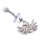 316L Çelik Zirkon Taşlı Kuş Piercing PRC-124 - 5