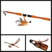 Uyguna-Yakala 2.40 Mt Turuncu Combo Kamış Makine Set-LER.049 - 2