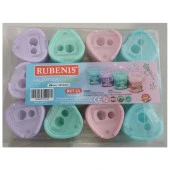 Rubenis Kalemtıraş Pastel 4 Renkli Oval Çift Açacaklı Rkt 23 12'li Paket Rubenis - 1