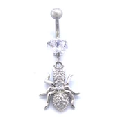 316L Çelik Zirkon Taşlı Karınca Piercing PRC-120 thumbnail 4