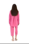 Krinkıl Kumaş Keten İkili Takım - Pembe thumbnail 6