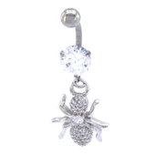 316L Çelik Zirkon Taşlı Karınca Piercing PRC-120 thumbnail 1