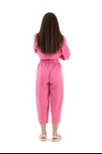 Krinkıl Kumaş Keten İkili Takım - Pembe thumbnail 5