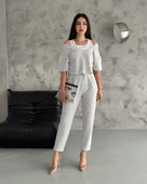 Ottoman Duble Paça Takım ( Pantolon- İçten Kombinli Atlet Tişört) - 7