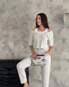 Ottoman Duble Paça Takım ( Pantolon- İçten Kombinli Atlet Tişört) - 5