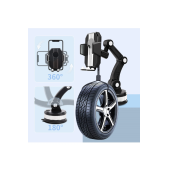 QASUL 360 DERECE DÖNEBİLEN AYARLANABİLİR ARAÇ İÇİ TELEFON TUTUCU - 7