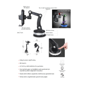 QASUL 360 DERECE DÖNEBİLEN AYARLANABİLİR ARAÇ İÇİ TELEFON TUTUCU - 8