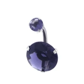316L Çelik Mor Zirkon Taşlı Piercing PRC-111 thumbnail 1