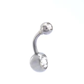 316L Çelik Zirkon Taşlı Klasik Piercing PRC-107 - 1
