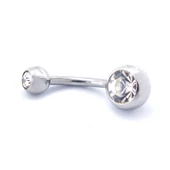 316L Çelik Zirkon Taşlı Klasik Piercing PRC-107 - 4