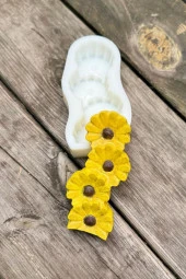 Ayçiçeği Sütun Tekli Silikon Mum Kalıbı - 1