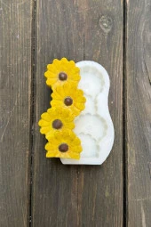 Ayçiçeği Sütun Tekli Silikon Mum Kalıbı - 2