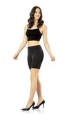 Vogsign Kadın Siyah Yüksek Bel Fitilli Spor Kısa Şort Tayt Toparlayıcı 366 - 1