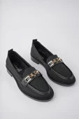 Muggo WİNCE Garantili Triko Metal Tokalı Kadın Loafer Günlük Ayakkabı - 12