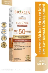 Bioxcin Sun Care Melatone Spf50 Lekeye Eğilimli Ciltler Için Renkli Güneş Kremi 50 ml - Kolajen Dry Touch - 1