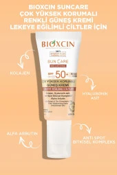 Bioxcin Sun Care Melatone Spf50 Lekeye Eğilimli Ciltler Için Renkli Güneş Kremi 50 ml - Kolajen Dry Touch - 4