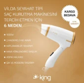 King Ksk437 Vilda 1000 W Saç Kurutma Makinesi - 4