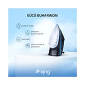 King Larsen KBÜ700 Buharlı Ütü 2600 W Mavi - 4