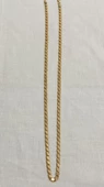 14 Ayar Altın 5 mm Rose Pullu Zincir 60 cm - 2
