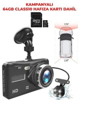 Mb-300 1296p 4" Ips Dokunmatik Ekran Araç Içi Çift Kamera Gece Görüşlü. Araç Kamera. Hafıza Kartlı. - 1