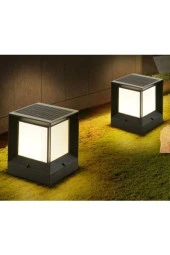 90w Solar Bahçe Aydınlatması. Solar Güneş Enerjili Set Üstü Baba Tipi KÜP Aydınlatma. BEYAZ IŞIK. - 1