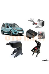 OTO H.İ.T.  Fiat Fiorino Uyumlu Kol Dayama Ve Kolçak Sürgülü Bardaklıklı Ayarlanabilir Siyah Deri thumbnail 1