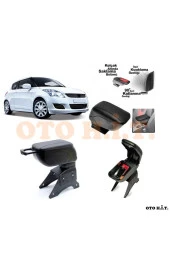 OTO H.İ.T.  Suzuki Swift 13-16 Uyumlu Kol Dayama Ve Kolçak Sürgülü Bardaklıklı Ayarlanabilir Siyah Deri thumbnail 1
