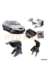 OTO H.İ.T.  Kia Rio 06-12 Sedan Uyumlu Kol Dayama Ve Kolçak Sürgülü Bardaklıklı Ayarlanabilir Siyah Deri thumbnail 1