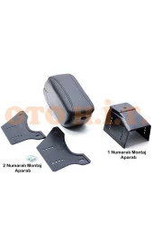 OTO H.İ.T.  Renault Megane 3 Uyumlu Kol Dayama Ve Kolçak Sürgülü Bardaklıklı Ayarlanabilir Siyah Deri thumbnail 3