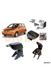 OTO H.İ.T.  Chevrolet Kalos Hatcback Uyumlu Kol Dayama Ve Kolçak Sürgülü Bardaklıklı Ayarlanabilir Siyah Deri thumbnail 1