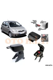 OTO H.İ.T.  Toyota Yaris Ilk Kasa Uyumlu Kol Dayama Ve Kolçak Sürgülü Bardaklıklı Ayarlanabilir Siyah Deri thumbnail 1