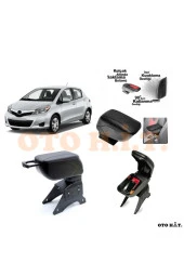 OTO H.İ.T.  Toyota Yaris 12-14 Uyumlu Kol Dayama Ve Kolçak Sürgülü Bardaklıklı Ayarlanabilir Siyah thumbnail 1