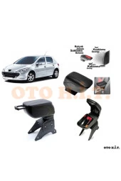OTO H.İ.T.  Peugeot 307 Uyumlu Kol Dayama Ve Kolçak Sürgülü Bardaklıklı Ayarlanabilir Siyah Deri thumbnail 1