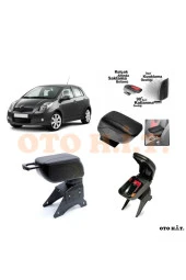 OTO H.İ.T.  Toyota Yaris 06-12 Uyumlu Kol Dayama Ve Kolçak Sürgülü Bardaklıklı Ayarlanabilir Siyah Deri thumbnail 1