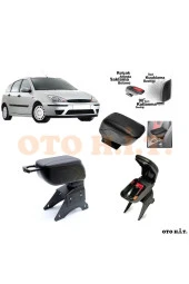 OTO H.İ.T.  Ford Focus 1 Uyumlu Kol Dayama Ve Kolçak Sürgülü Bardaklıklı Ayarlanabilir Siyah Deri thumbnail 1