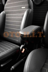 OTO H.İ.T.  Volkswagen Caddy Mk2 Uyumlu Kol Dayama Ve Kolçak Sürgülü Bardaklıklı Ayarlanabilir Siyah Deri thumbnail 2