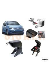 OTO H.İ.T.  Citroen C3 03-09 Uyumlu Kol Dayama Ve Kolçak Sürgülü Bardaklıklı Ayarlanabilir Siyah Deri thumbnail 1