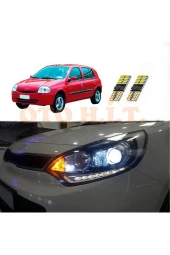 OTO H.İ.T.  Renault Clio 2 Mercekli Uyumlu Park Ampulü Beyaz Led Aydınlatma Ampulü Canbus'li thumbnail 1