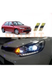 OTO H.İ.T.  Peugeot 306 Uyumlu Park Ampulü Beyaz Led Aydınlatma Ampulü Canbus'li thumbnail 1