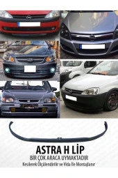 OTO H.İ.T.  Peugeot 206 Uyumlu Astra H Lip Esnek Plastik Ön Tampon Eki Siyah Spoiler thumbnail 4