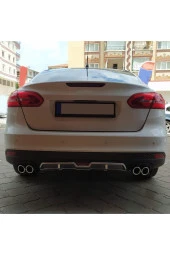 OTO H.İ.T.  FORD FOCUS 4 UYUMLU BODY KİT DİFÜZÖR 4 ÇIKIŞ GRİ YUVARLAK thumbnail 1