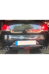 OTO H.İ.T.  FİAT LİNEA MAKYAJSIZ UYUMLU BODY KİT DİFÜZÖR 4 ÇIKIŞ SİYAH YUVARLAK thumbnail 1