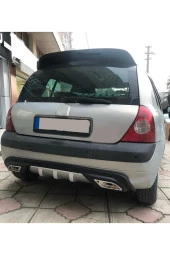 OTO H.İ.T.  RENAULT CLİO 2 UYUMLU BODY KİT DİFÜZÖR 2 ÇIKIŞ GRİ KARE thumbnail 1