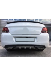 OTO H.İ.T.  PEUGEOT 301 UYUMLU BODY KİT DİFÜZÖR 2 ÇIKIŞ GRİ KARE - 1