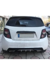 OTO H.İ.T.  CHEVROLET AVEO UYUMLU BODY KİT DİFÜZÖR 2 ÇIKIŞ GRİ KARE thumbnail 1