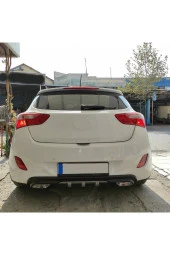 OTO H.İ.T.  HYUNDAİ İ30 UYUMLU BODY KİT DİFÜZÖR 2 ÇIKIŞ GRİ KARE thumbnail 1