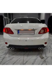 OTO H.İ.T.  TOYOTA COROLLA 06-12 UYUMLU BODY KİT DİFÜZÖR 4 ÇIKIŞ YUVARLAK SİYAH MODEL 2 thumbnail 1