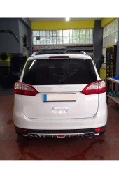 OTO H.İ.T.  FORD C MAX MAKYAJLI UYUMLU BODY KİT DİFÜZÖR 4 ÇIKIŞ YUVARLAK GRİ MODEL 1 thumbnail 1